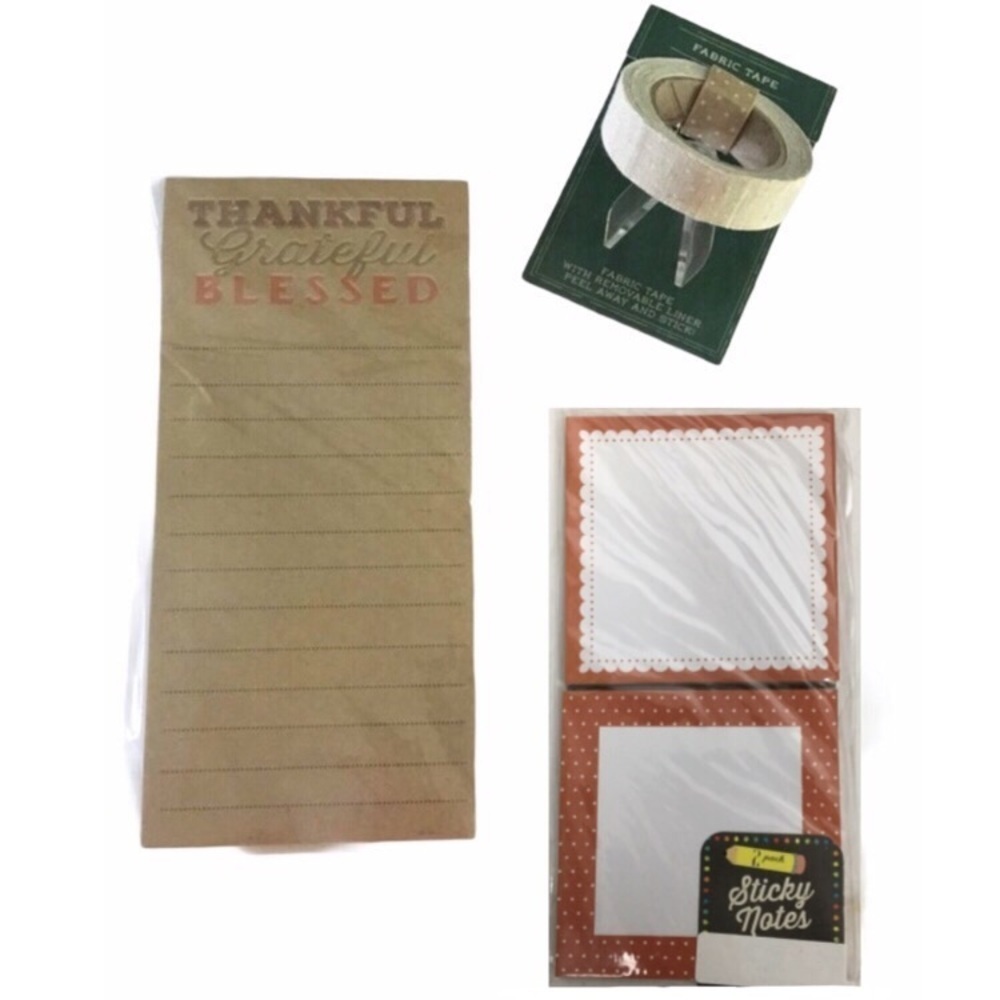 PLANNER ACCESSORIES Fall Thanksgiving Stationery Fabric Tape Blessed Crafting